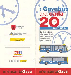 Folleto promocional del aumento de la frecuencia del Gavab&uacute;s (Marzo de 2007)